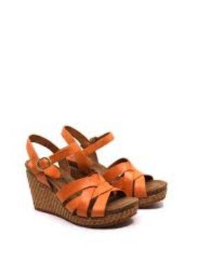 Sofft  Women's Carlana Wedge Sandal  Sunset Orange Women Size 6 M  NIB